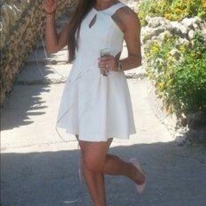 White BCBG cutout dress